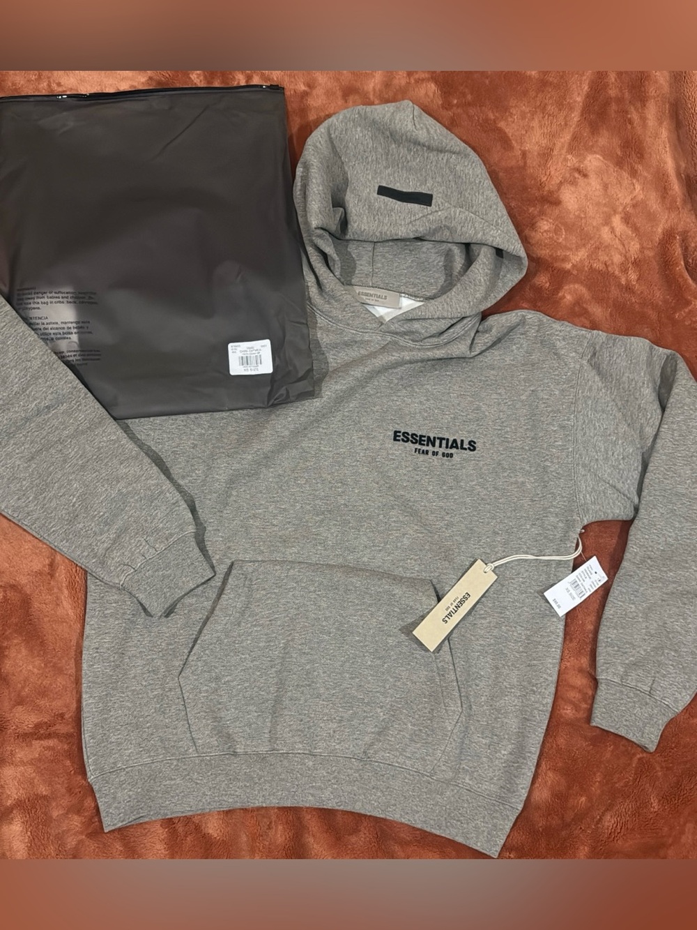 Essentials Hoodie with Front Pocket dark oatmeal